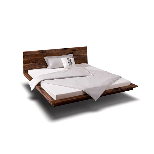 Holzmanufaktur Massivholzbett MATIS XL Wildnuss 180x200cm