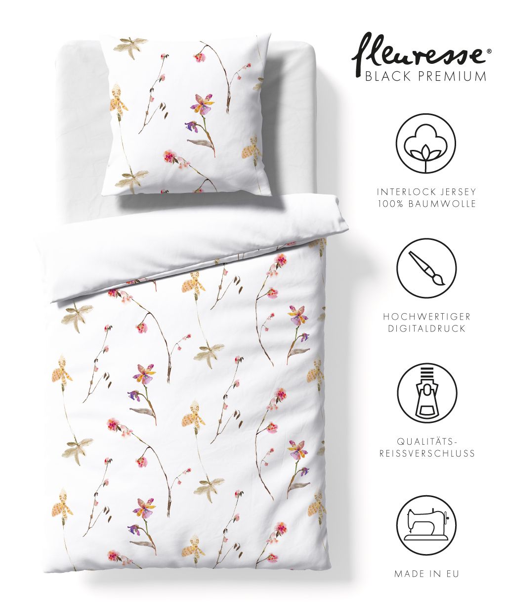Fleuresse Jersey Bettwäsche Black Premium G-074501