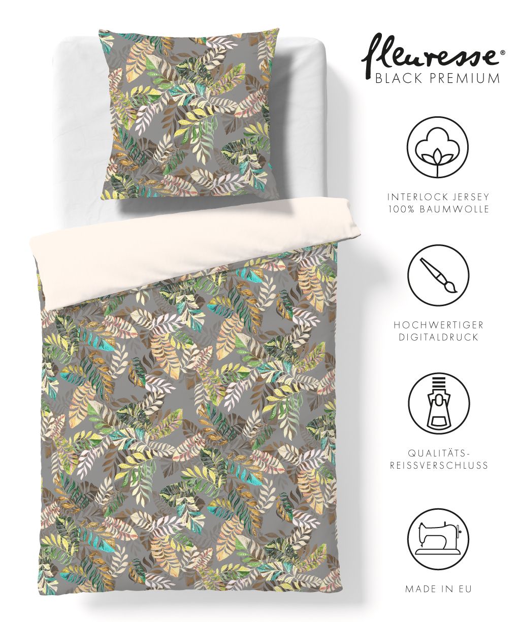Fleuresse Jersey Bettwäsche Black Premium G-074517