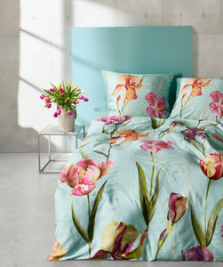 Fleuresse Satin Bettwäsche Bed art S 114409 Blau