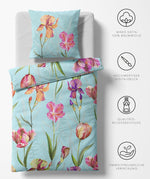 Laden Sie das Bild in den Galerie-Viewer, Fleuresse Satin Bettwäsche Bed art S 114409 Blau
