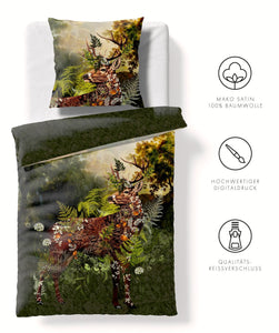 Fleuresse Satin Bettwäsche Bed art S 114456 Grün