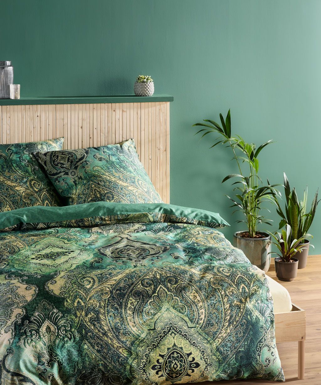 Fleuresse Satin Bettwäsche Bed art S 114483 grün