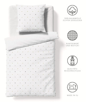 Fleuresse Seersucker Bettwäsche Rio S 444506 weiss
