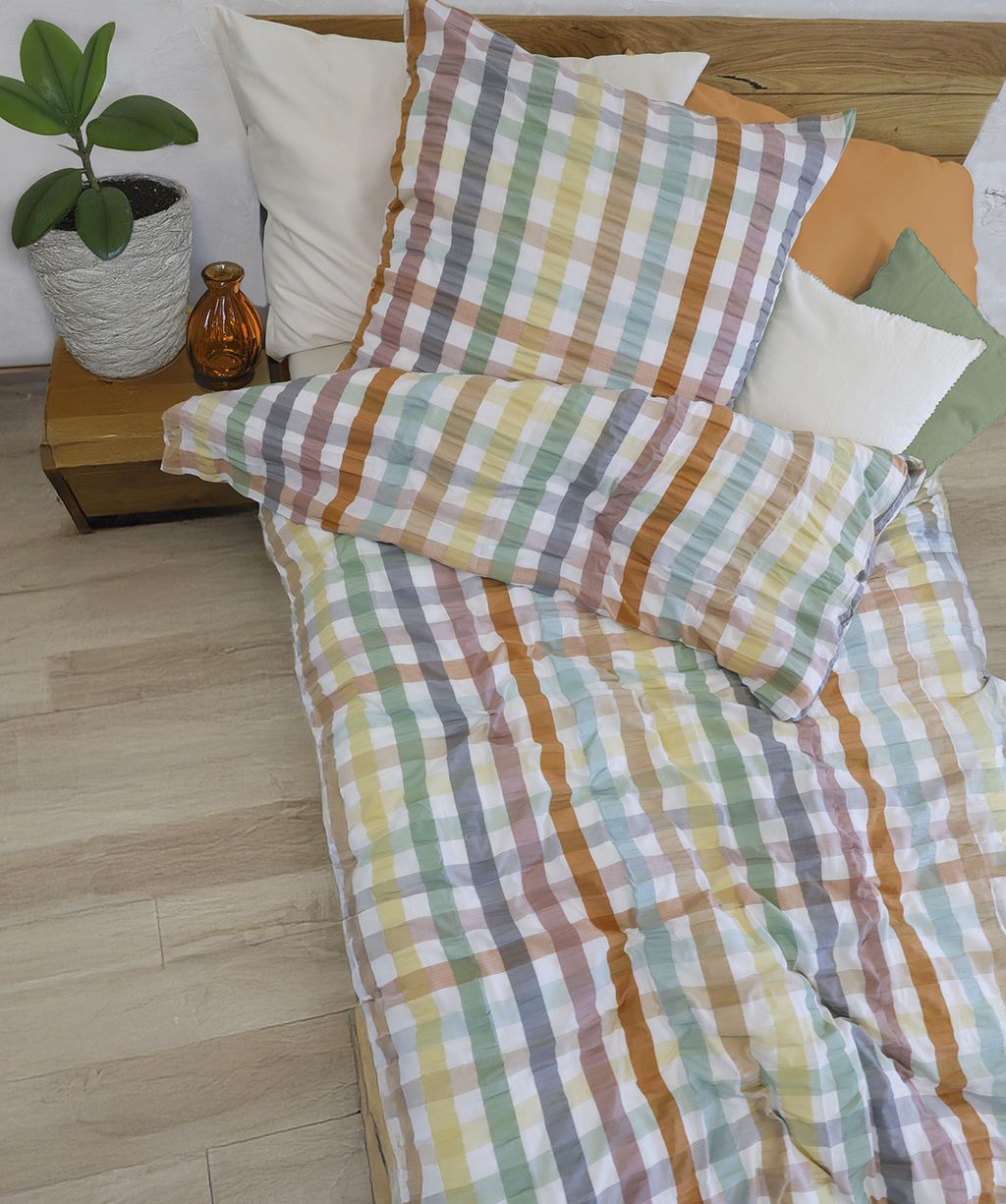Fleuresse Seersucker Bettwäsche Rio 444508 Bunt