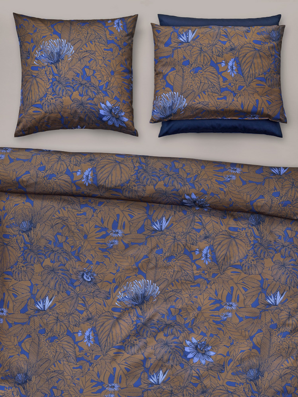 Christian Fischbacher Bettwäsche Blue Hour / Golden Garden