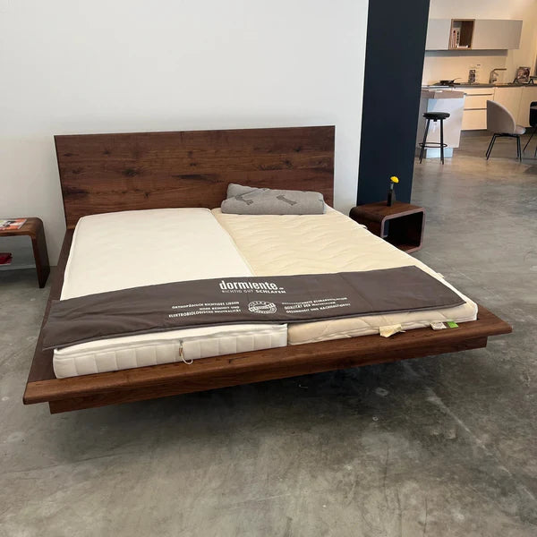 Holzmanufaktur Massivholzbett MATIS XL Wildnuss 180x200cm