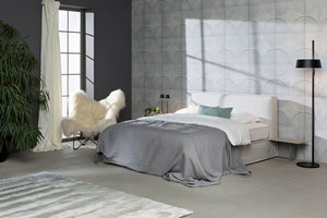 Schramm Boxspring Bett Purebeds ELL im Stoff CLARA Stone