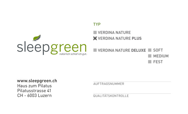sleepgreen Matratze Verdina Nature Plus