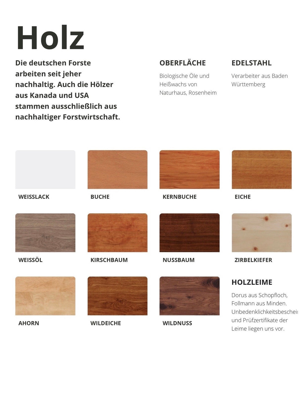 Holzmanufaktur Massivholzbett LOOP Kirschbaum 180x200cm
