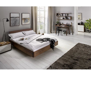Holzmanufaktur Massivholzbett COM:CI XL Wildnuss 180x200cm Holzkufen