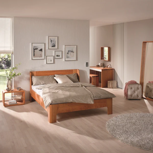 Holzmanufaktur Massivholzbett GIRO Kernbuche 180x200cm -doppelt