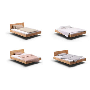 Holzmanufaktur Massivholzbett PADIO BOW XL Wildeiche 180x200cm -doppelt