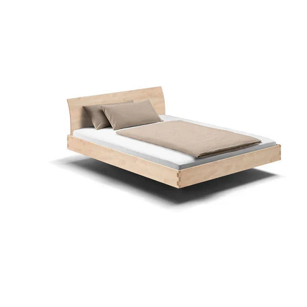 Holzmanufaktur Massivholzbett PADIO BOW XL Wildeiche 180x200cm -doppelt