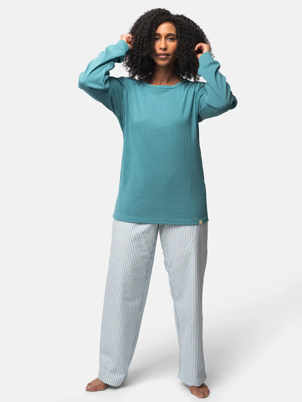 greenjama Langarm Shirt aus Derby-Rip